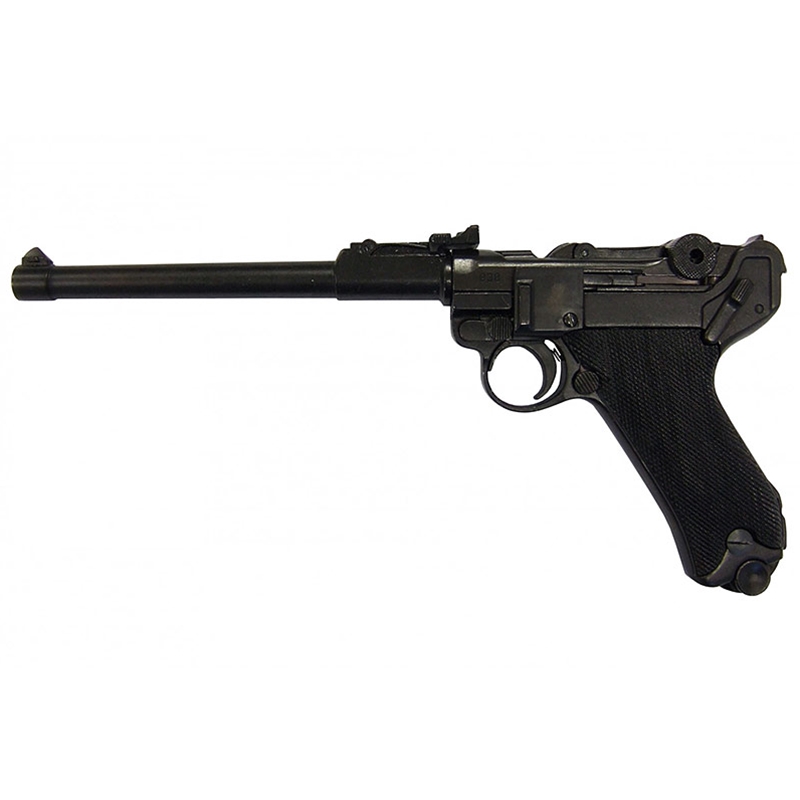 WWII Gear - P08 German Luger Lange Pistole Artillery Model Black