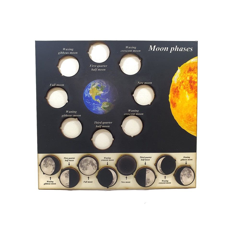 Moon Phases Educational Wooden Puzzle | Touchwoodesign