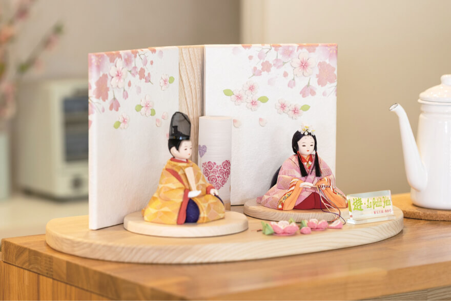 アンティーク小さい木目込み雛人形セット 蔵出し アンティーク小さい