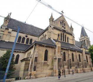 The Church Saint-Denis de l'Estrée designed by Viollet-le-Duc