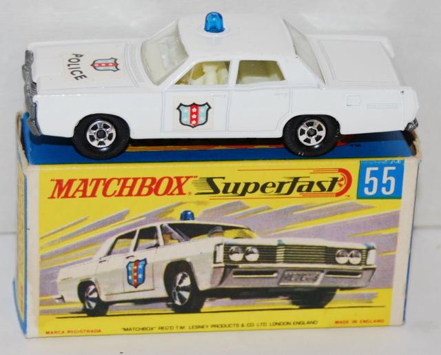 Matchbox 55d, Mercury Police Car - Free Price Guide & Review