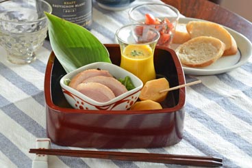 香川漆器の重箱 【砥部工房 からくさ】