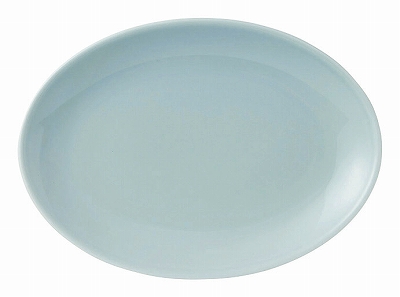 青彩 19cmプラター(青磁中華)(中華食器,皿,楕円皿・プラター)|食器通販