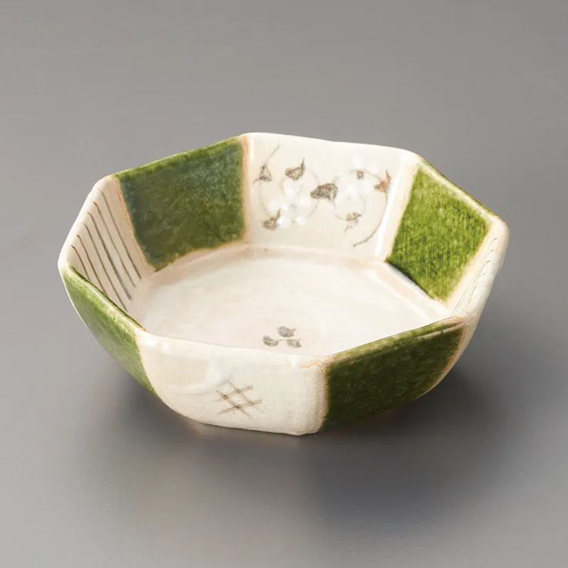 志野織部 八角小鉢 唐草絵(和食器,鉢もの,小鉢)|食器通販の陶磁庵