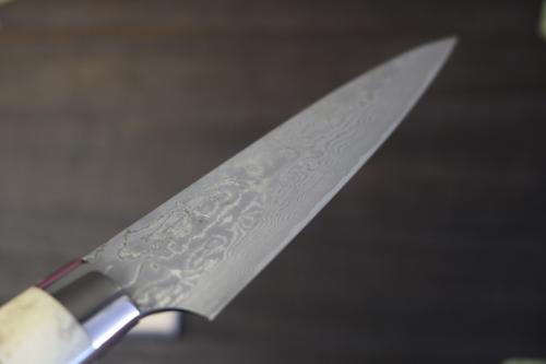 佐治武士 作 ペティ 150mm R2(SG-2) 積層鋼 黒仕上 白鹿角ハンドル