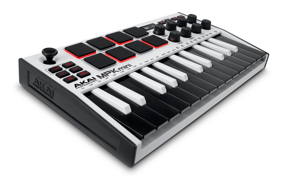 MPK MINI MK3 WHITE | 25-KEY COMPACT CONTROLLER W/ MPC-STYLE PADS