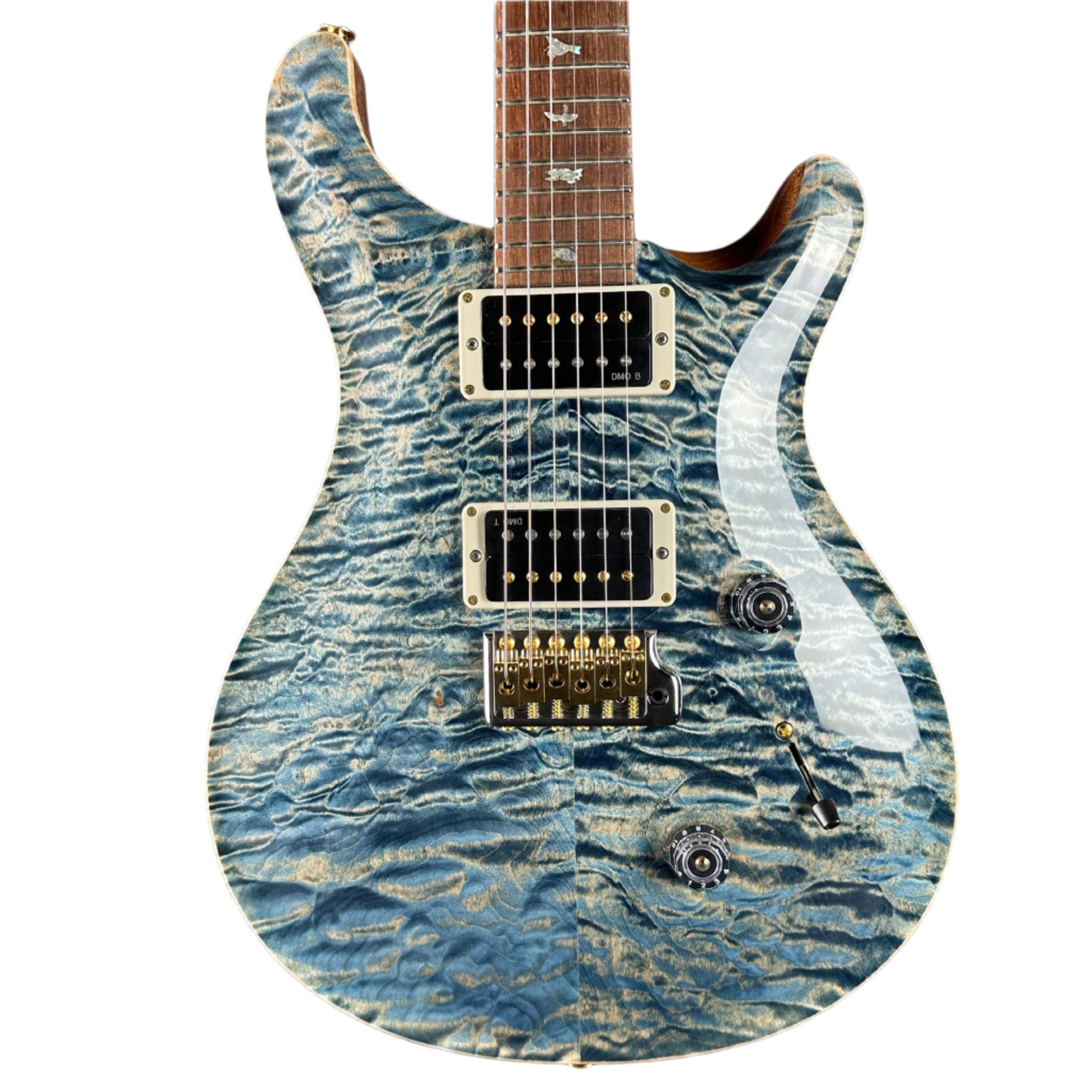 PRS Wood Library Custom 24 Quilt 10 Top Faded Whale Blue w/case