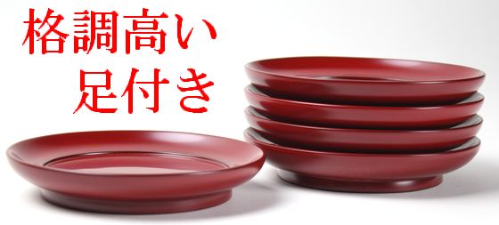 取り皿 椿皿たまり朱 5客1組 154,000円（税込） | 輪島塗の塗師屋 輪島