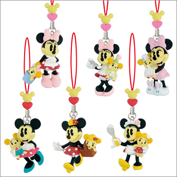 ディズニーキャラクター ミニー＆ベアフィギュアストラップ｜商品情報