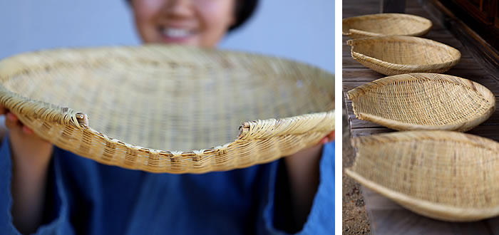スズ竹箕ざる（片口ざる）大 | 虎斑竹専門店 竹虎