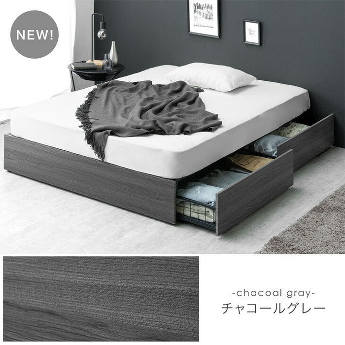 シングル］収納付きベッド マットレスセット ボンネルコイルマットレス