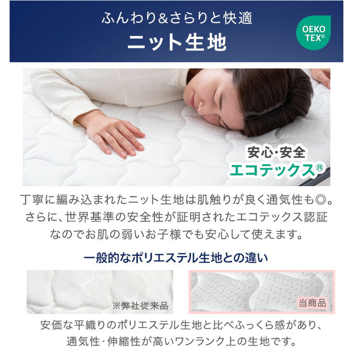 セミシングル］トリプルエッジサポート ポケットコイルマットレス 厚み