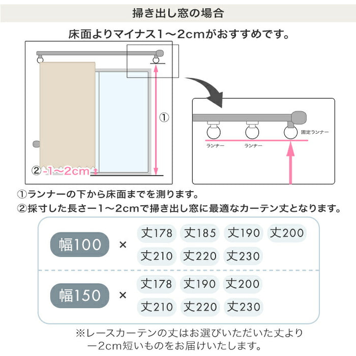 幅150×丈200cm】遮光カーテン 4枚セット 洗える レースカーテン