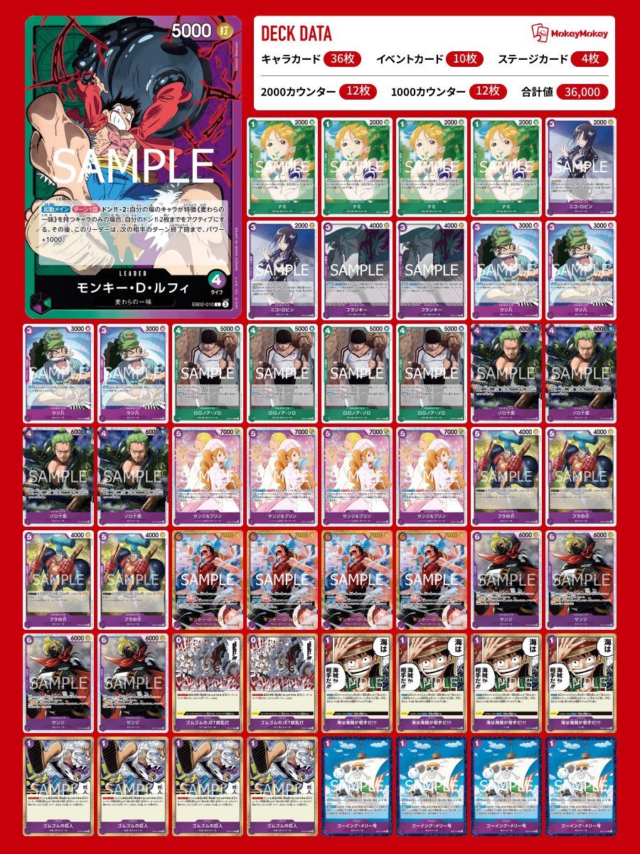 緑紫ルフィ デッキ 調整パーツ付き