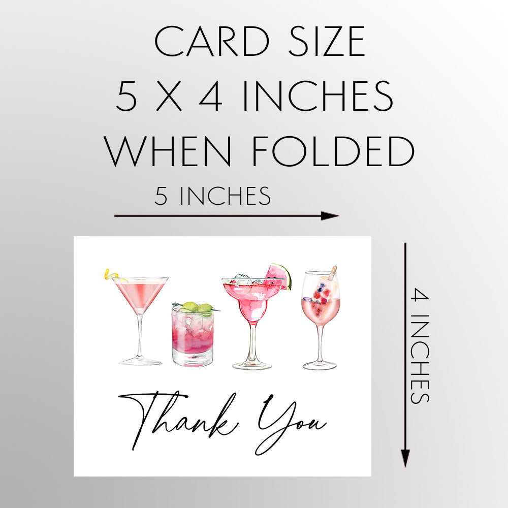 Cocktails Thank You Card – The Invite Lady
