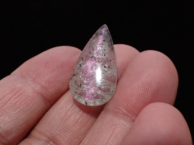AB3516 ピンクファイアークォーツ／仏陀 ルース 14．59ct