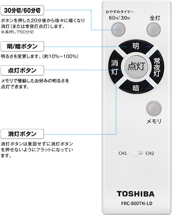 調光・調色、単色・連続調光、プルスイッチレス機能停止、竿縁天井取付
