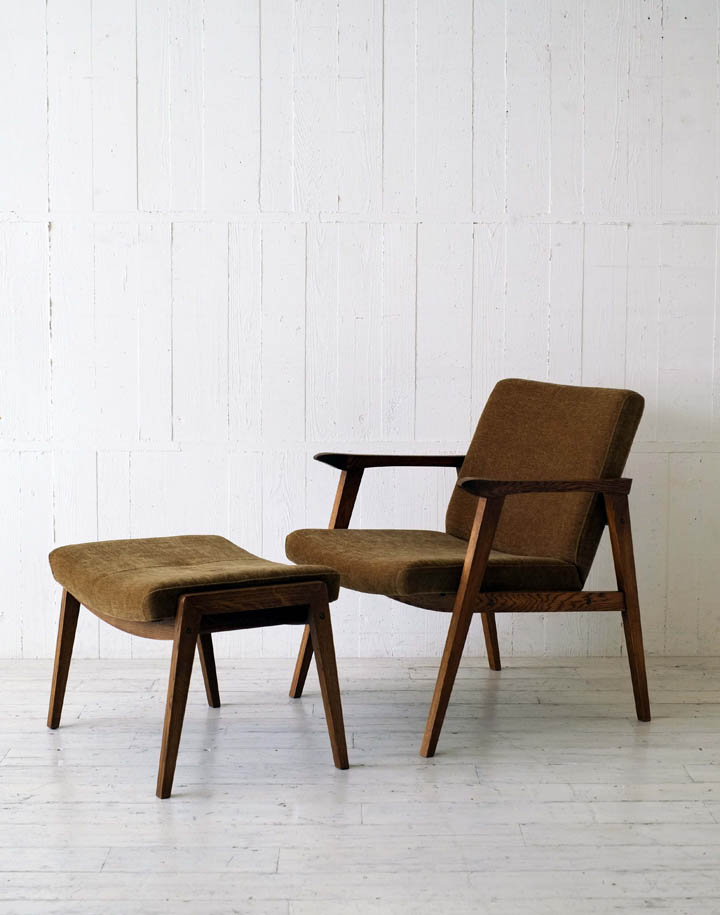 FURROWED-LEATHER ARM CHAIR － WOOD FRAME | TRUCK FURNITURE