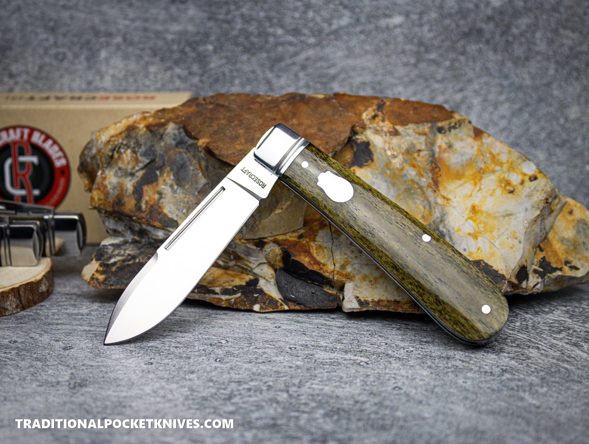 RoseCraft Blades Nolichucky Jack Vintage Moss Brown Bone (RCT011