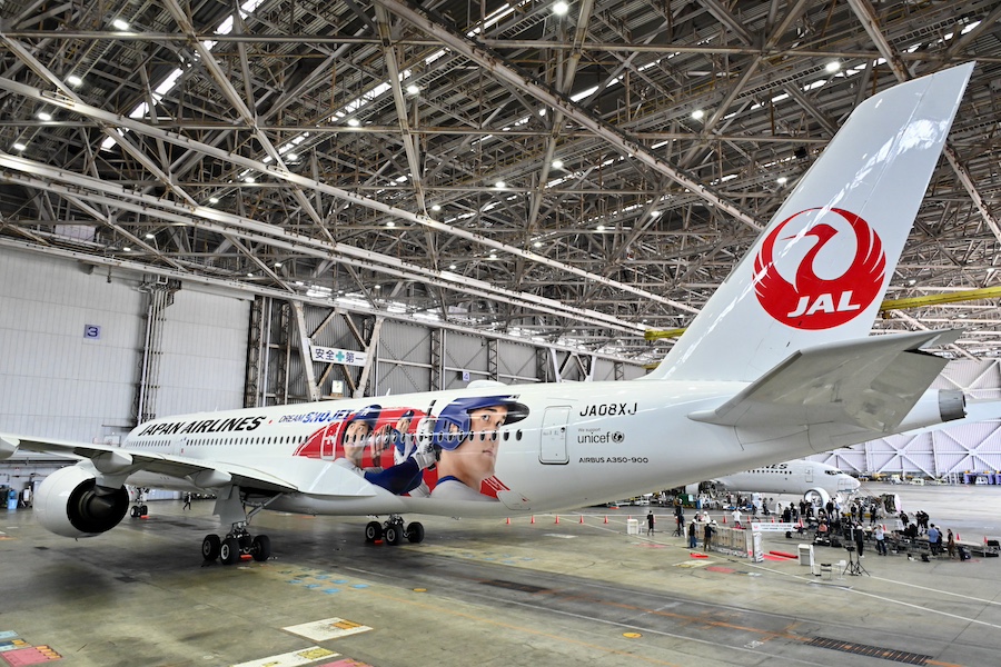 JAL、A350に大谷翔平選手描いた「DREAM SHO JET」 松井氏以来21年ぶり
