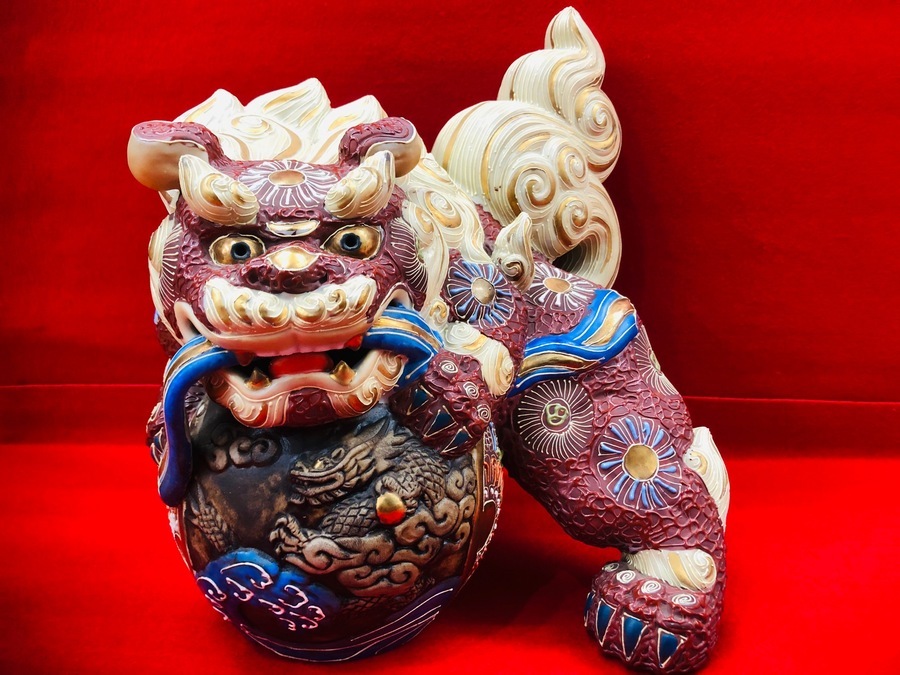 WEB販売中】和雑貨続々入荷中！九谷焼 玉乗り金彩狛犬買取入荷