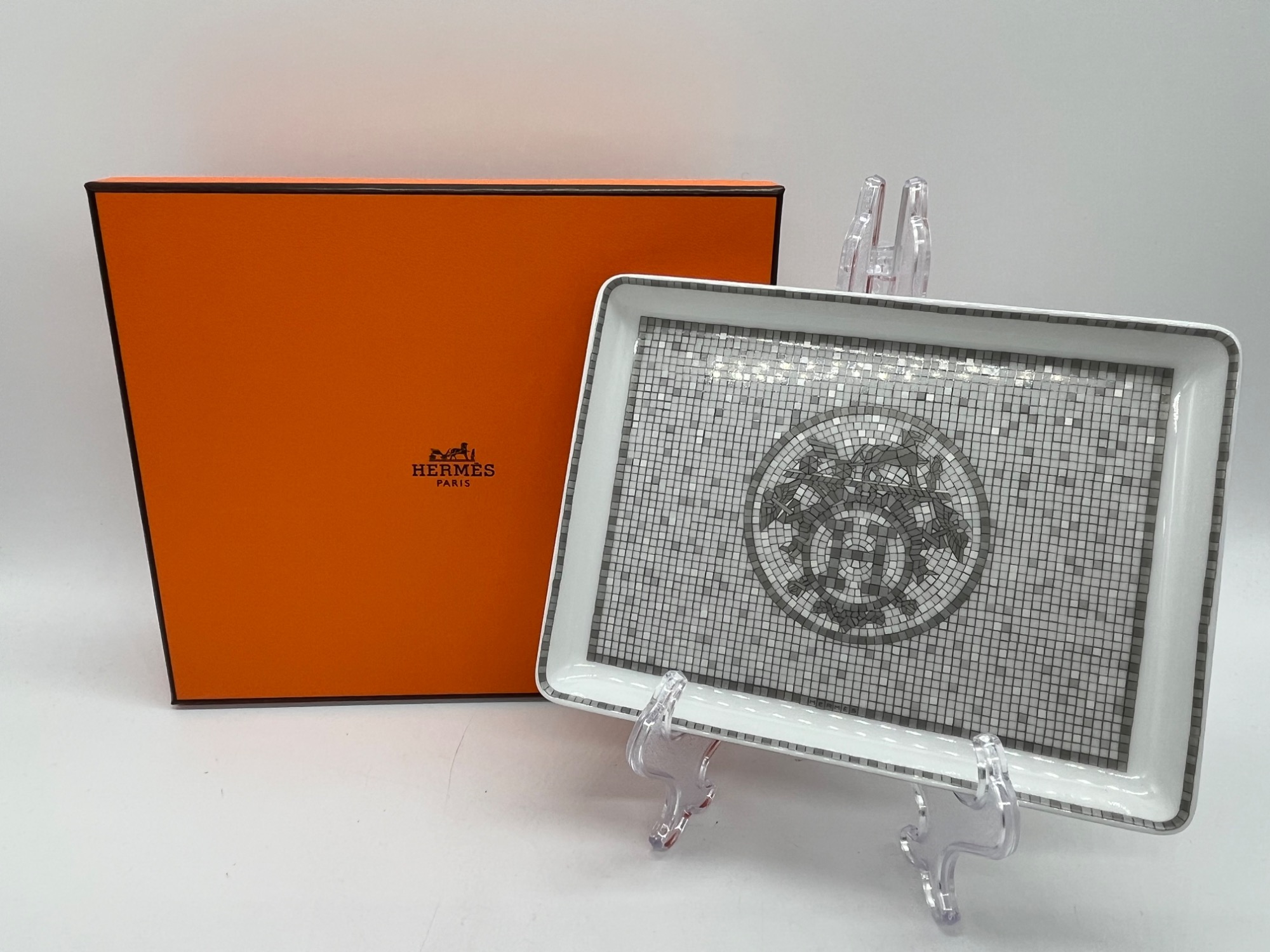 エルメス シェーヌダンクル チェーン 角皿 スクエアプレート HERMES