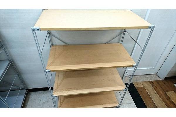 無印良品】ステンレスユニットシェルフ オーク材棚 4段 買取入荷