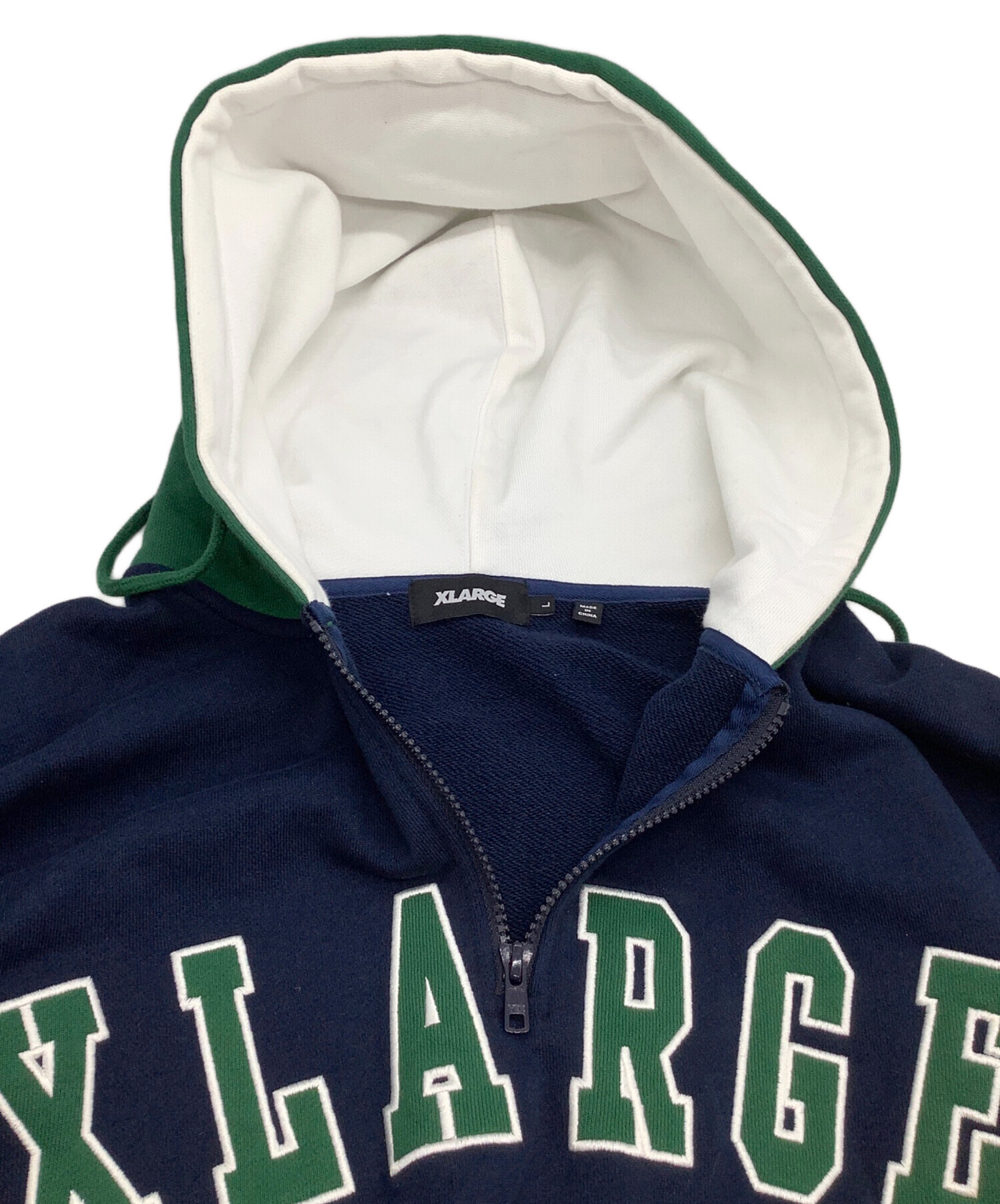 中古・古着通販】X-LARGE (エクストララージ) ハーフジップパーカー