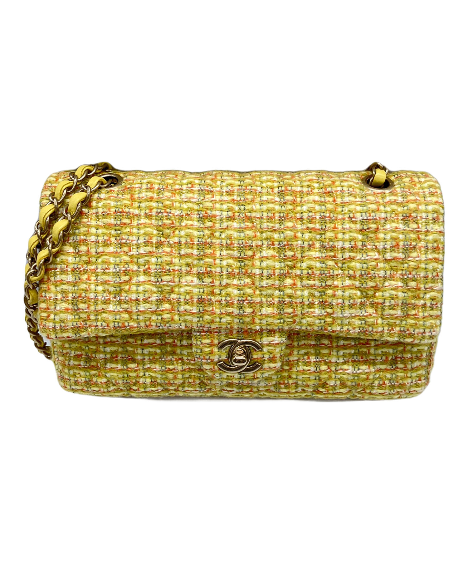 中古・古着通販】CHANEL (シャネル) ツイードチェーンショルダーバッグ