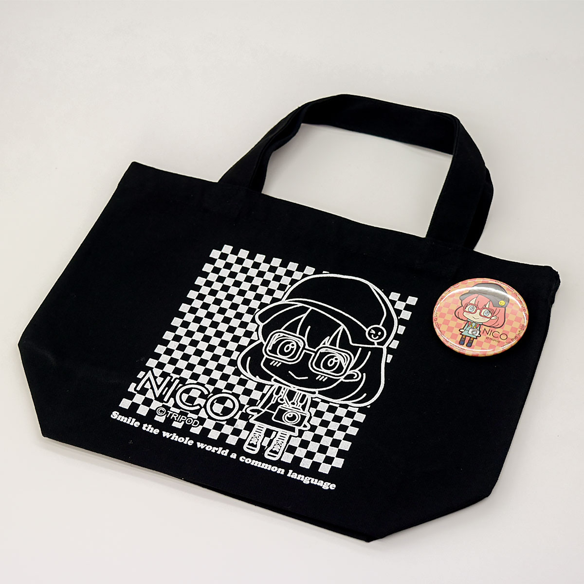 キャンバスランチトートバッグ＋缶バッジ付｜オリジナルグッズ製作