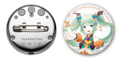 人気イラストレーター15名による「Trick or MIku」缶バッジ
