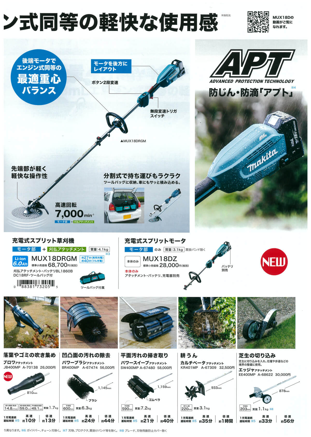 マキタ MUX18DRGM 18V充電式スプリット草刈機 ウエダ金物【公式サイト】