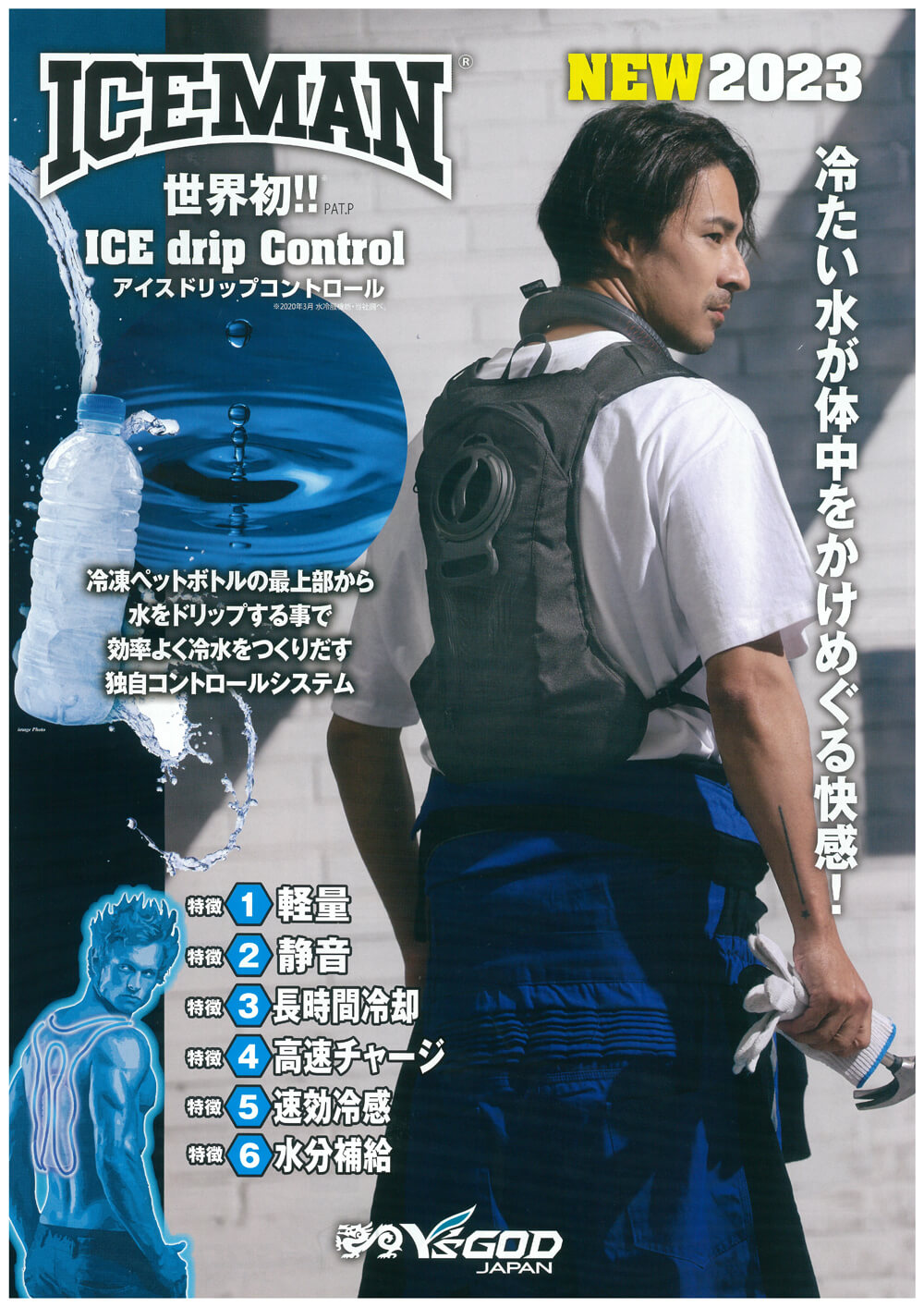 山真 ICMP2-BLV-SET アイスマンベストPRO 2023 水冷服 2023年モデル