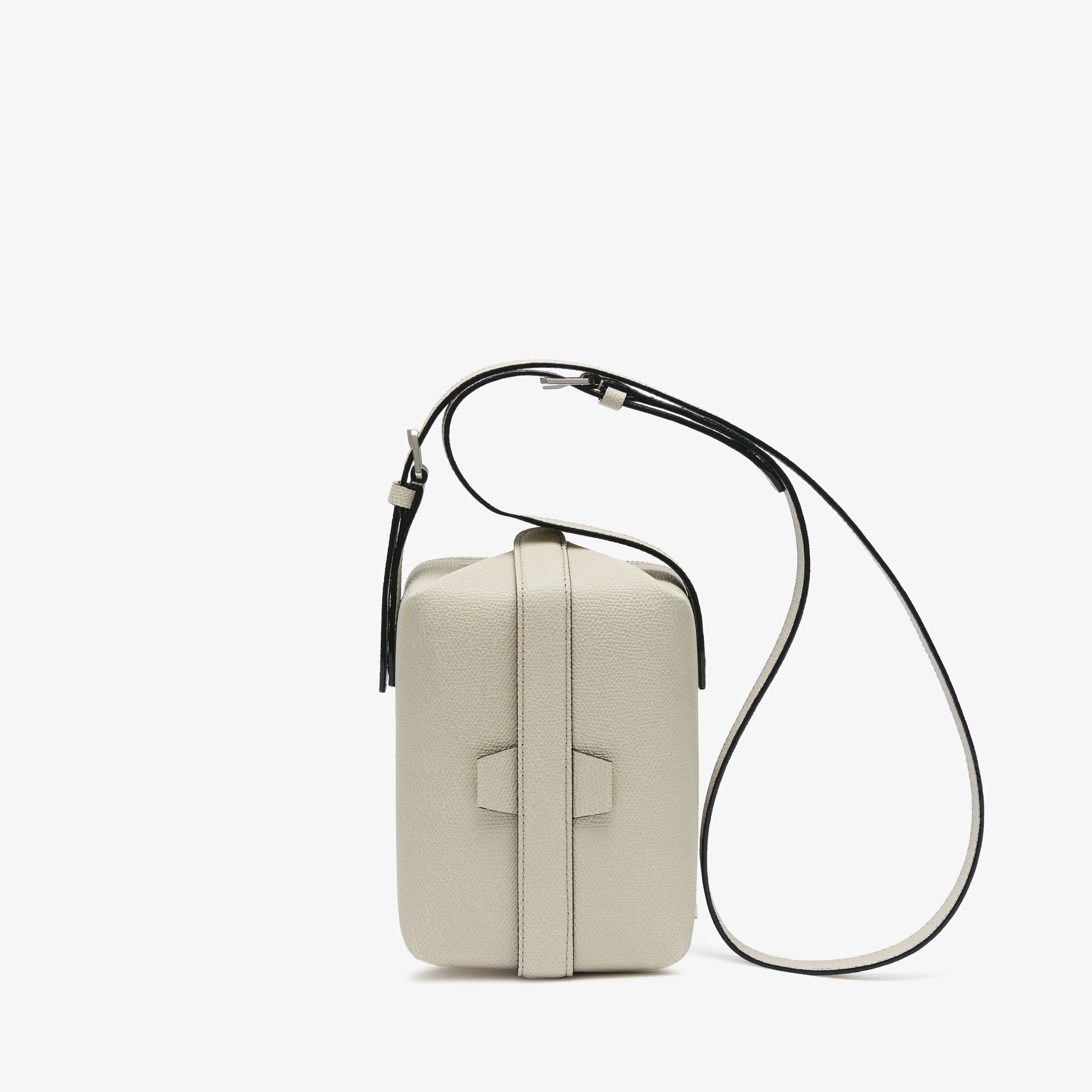 Women's Light Gray Grained Leather Luxury bag | Valextra Tric Trac