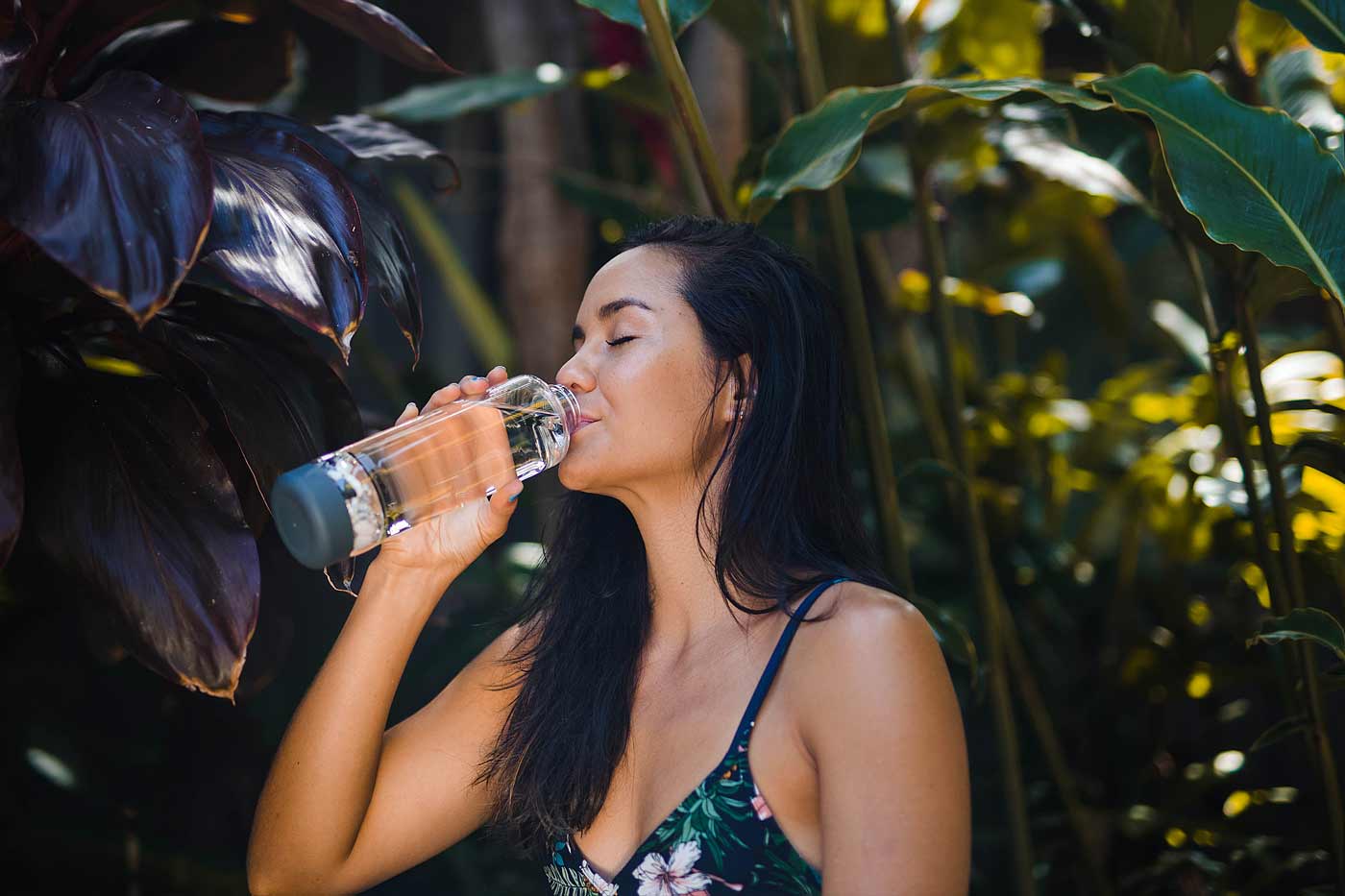 inu! Crystal Water Bottle. Eco-friendly Glass with Fair Trade Gem