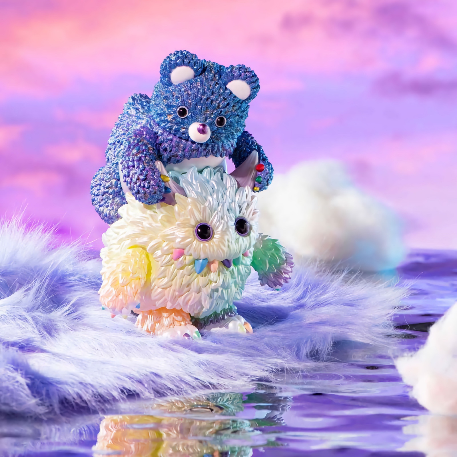 Muckey & Monster Fluffy 'Let's Play' by Instinctoy x Pop Mart