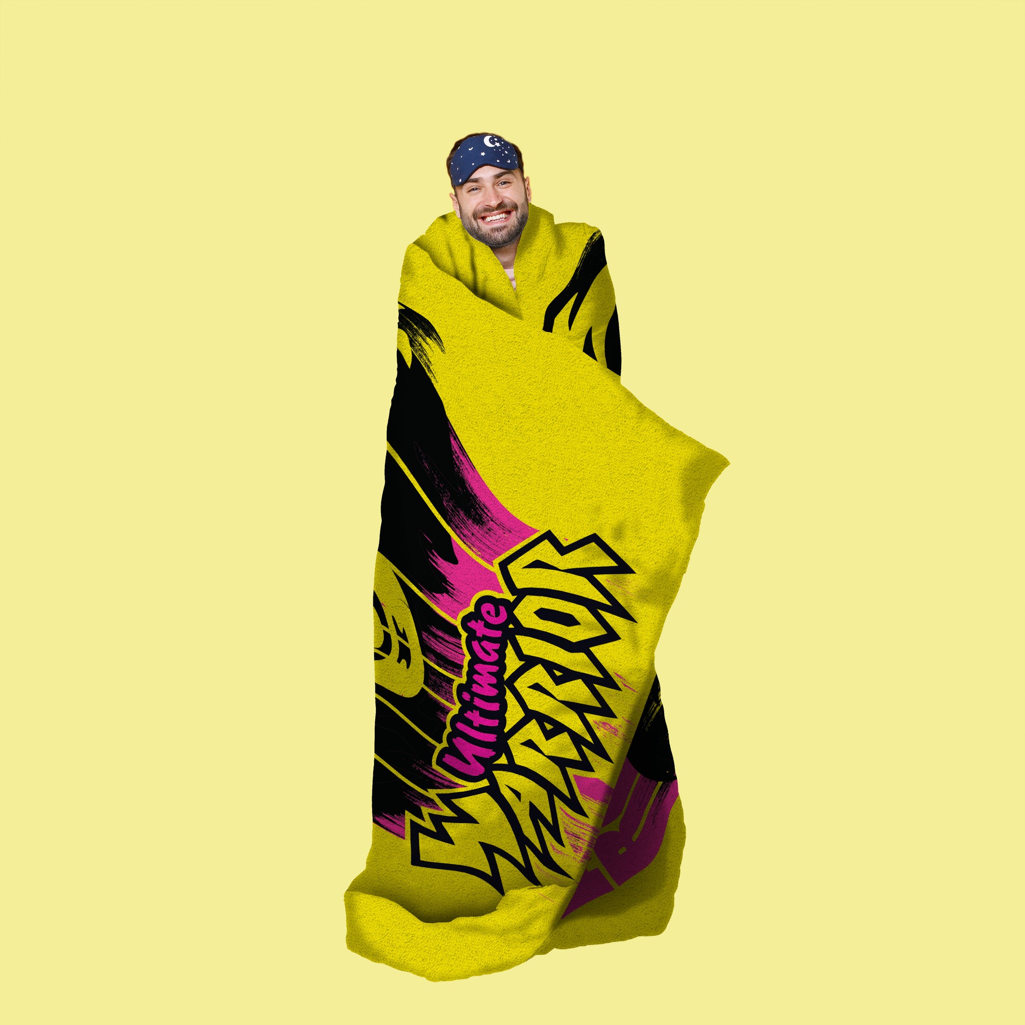 WWE Ultimate Warrior 60” x 80” Raschel Plush Blanket - YourSleepSquad