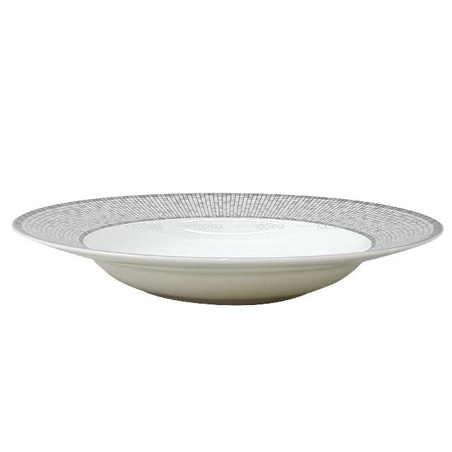 HERMES エルメス 食器 スーププレート モザイク24 プラチナ ポーセリン