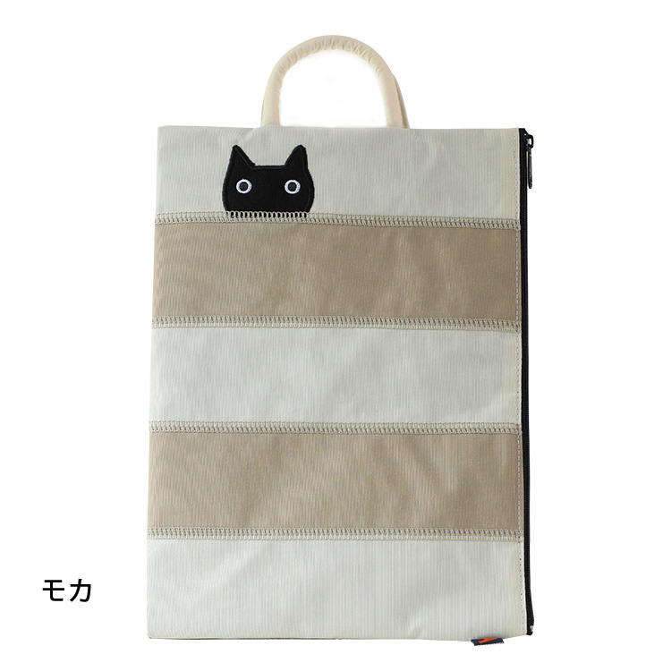 やぶらぶウォーカー / Atsuko Matano ボーダー猫 フラットポーチ La