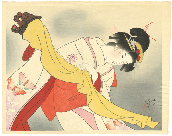 伊東深水「鏡獅子」 | 山田書店美術部オンラインストア