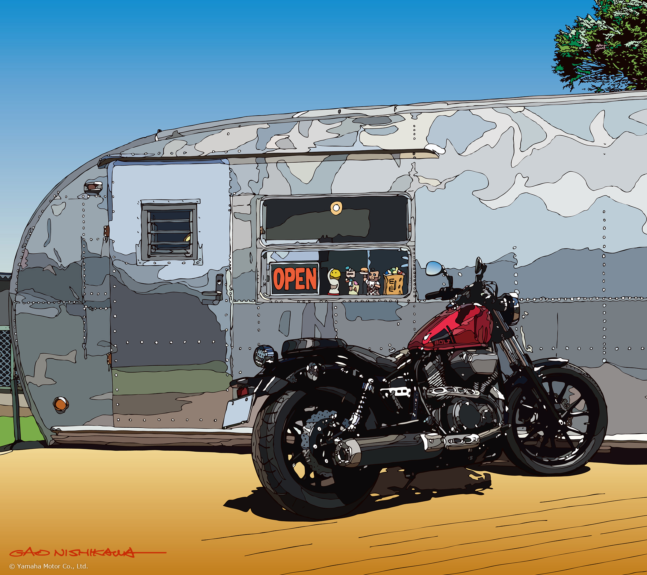 55mph - GAOニシカワのイラストレーション・ガレージ - バイク