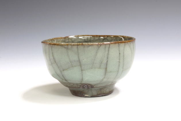 柳瀬美術店 / 清水卯一「青瓷盃-3」共箱[SHIMIZU Uichi]Sake cup
