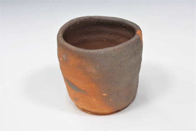 柳瀬美術店 / 金重 巌「伊部盃」共箱[KANESHIGE Iwao]Sake cup