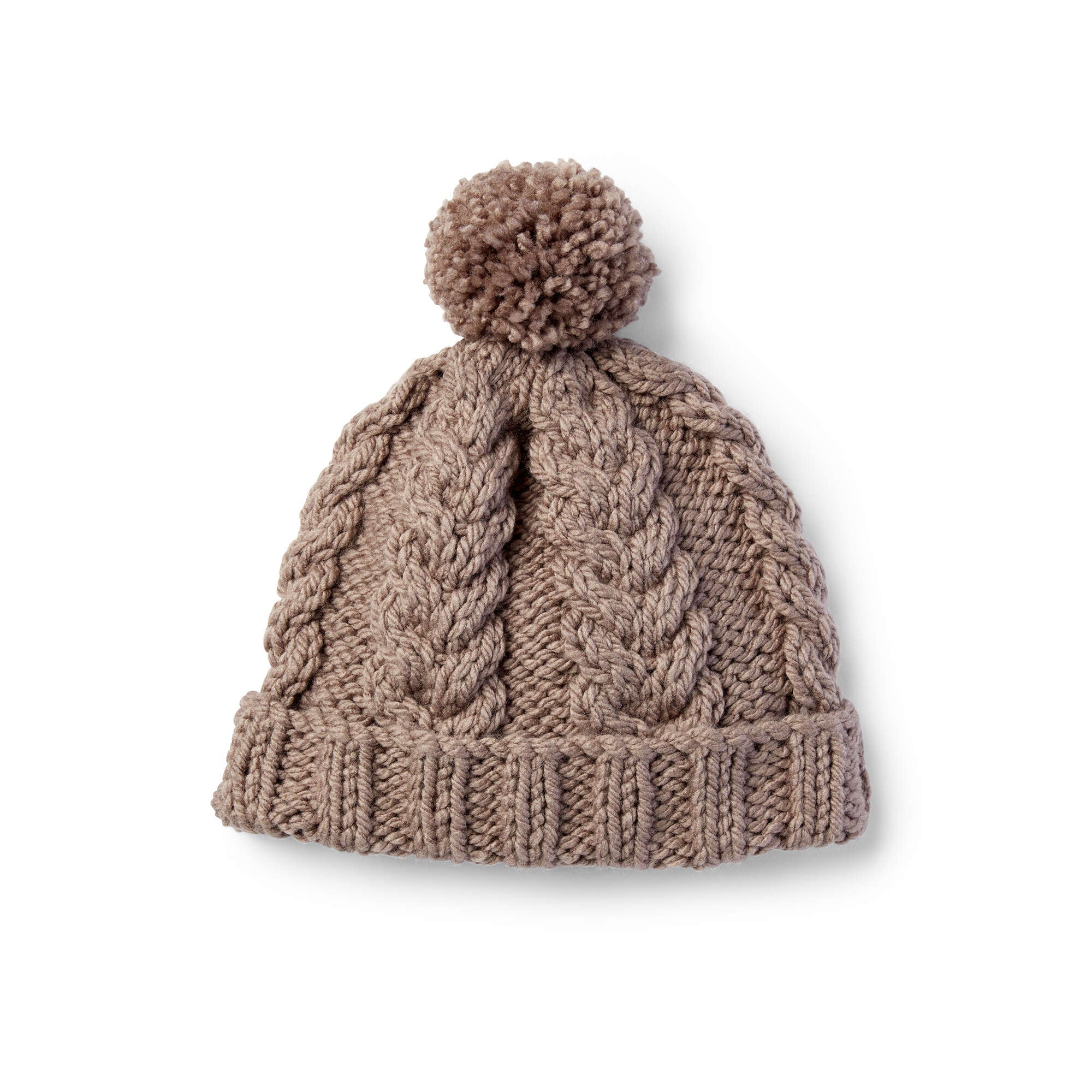 Free Bernat Cozy Cable Hat Knitting Pattern | Yarnspirations
