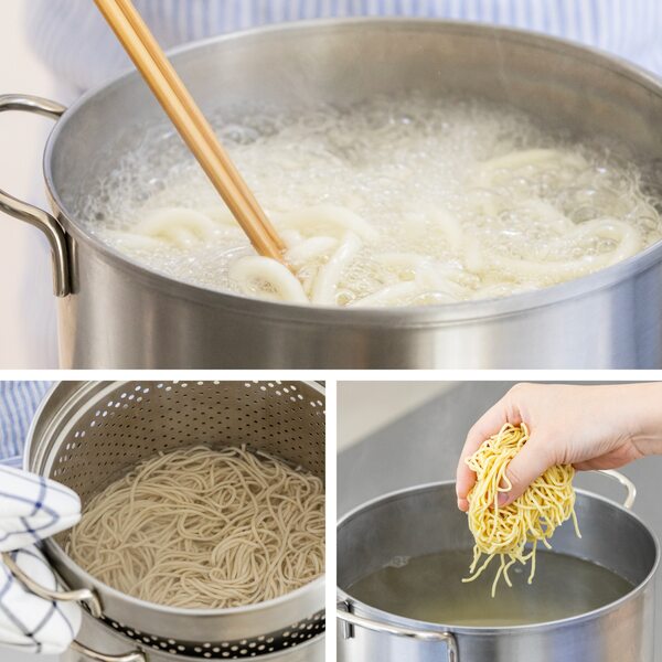 ハーフストレーナー付 パスタポット 22cm｜鍋・フライヤー・ケトル
