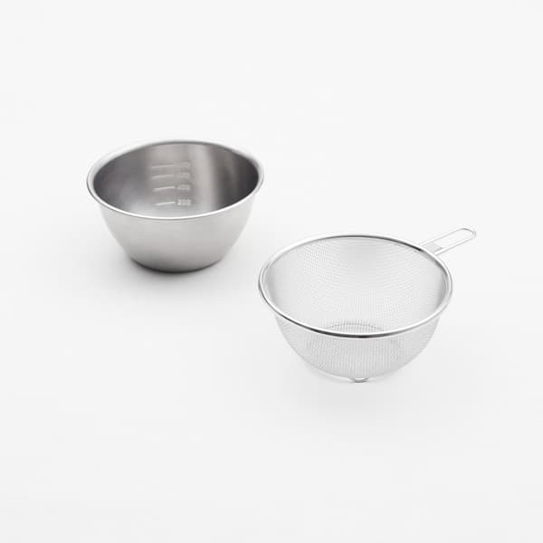WEB限定セット】ステンレスボウルとステンレスザルセット 12cm｜調理
