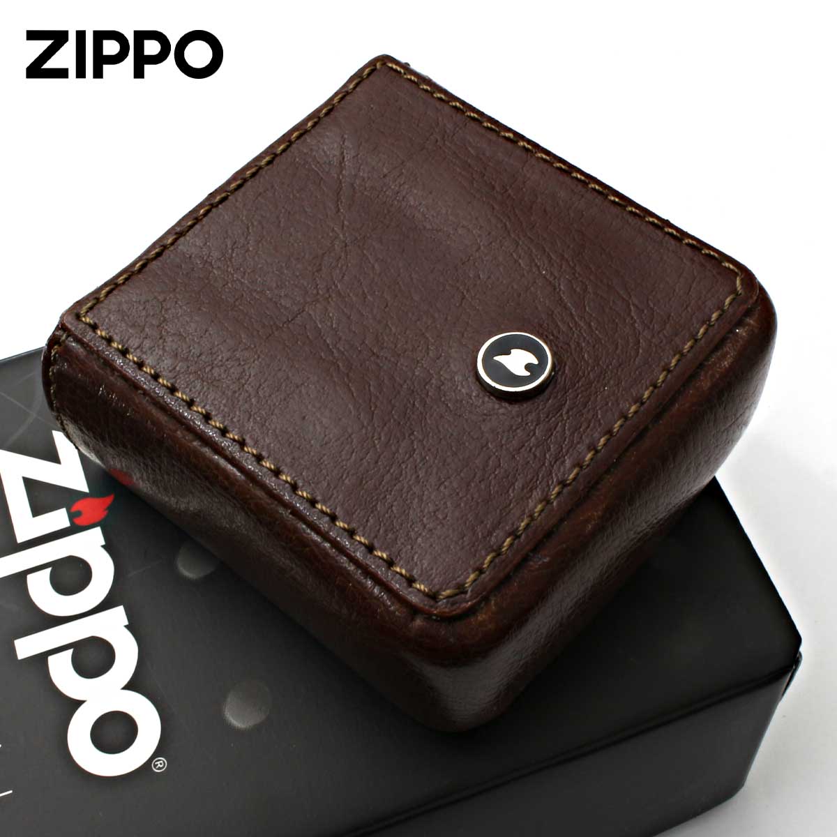 Zippo ジッポー シガレットケース たばこケース レザー ブラウン