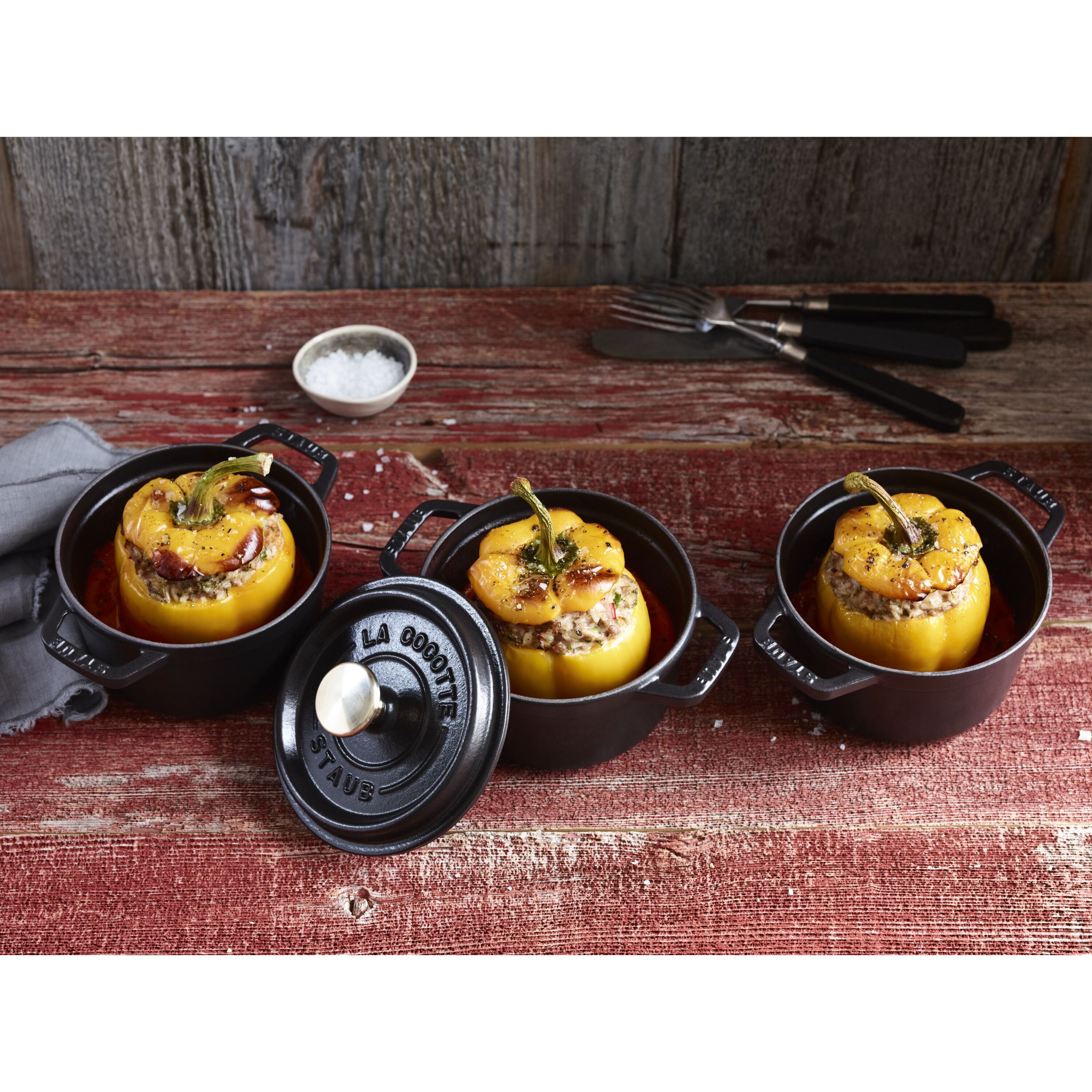 ストウブ ココット ラウンド 14cm| 鋳物ホーロー鍋| ストウブ(STAUB