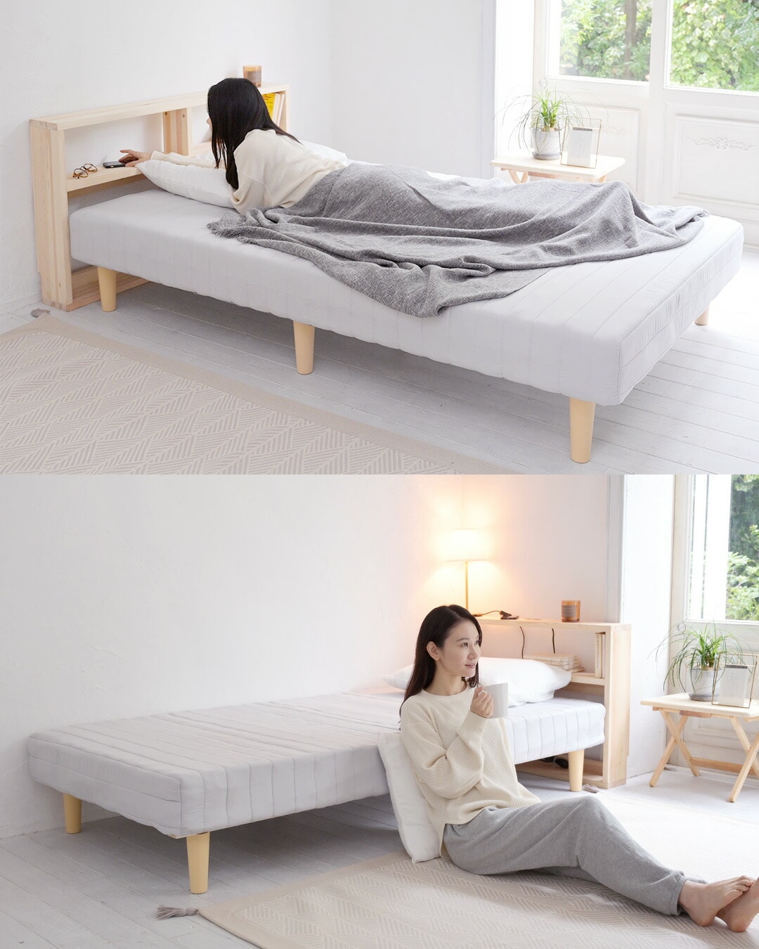販売終了】脚付きマットレス シングル 体にフィット ポケットコイル450