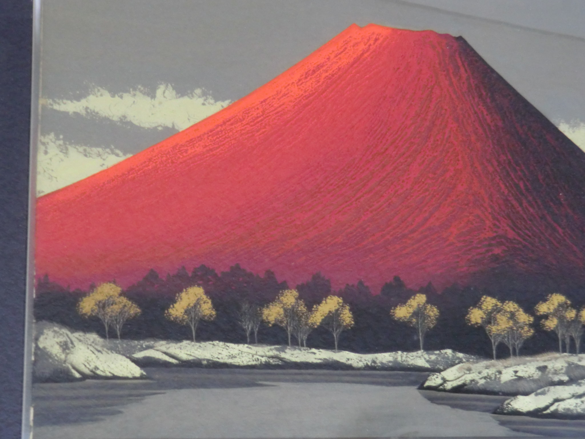 下川立夏 「赤富士」 水彩画 | 八事商事 | 絵画レンタル | 愛知県を